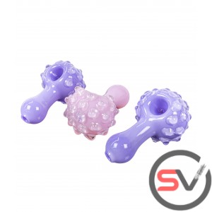 KNOBLY GLASS HAND PIPE 4.5inch 3CT/PK